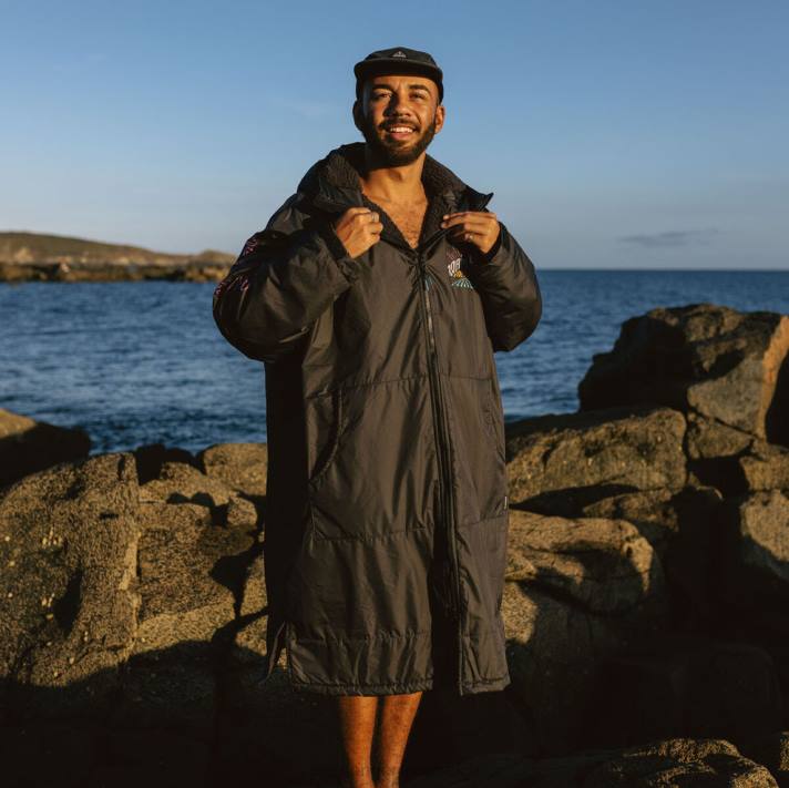 Passenger Männer Roaming Nomads recycelter, mit Sherpa gefütterter Wickelmantel Phantom 0BP26 Kleidung Phantom