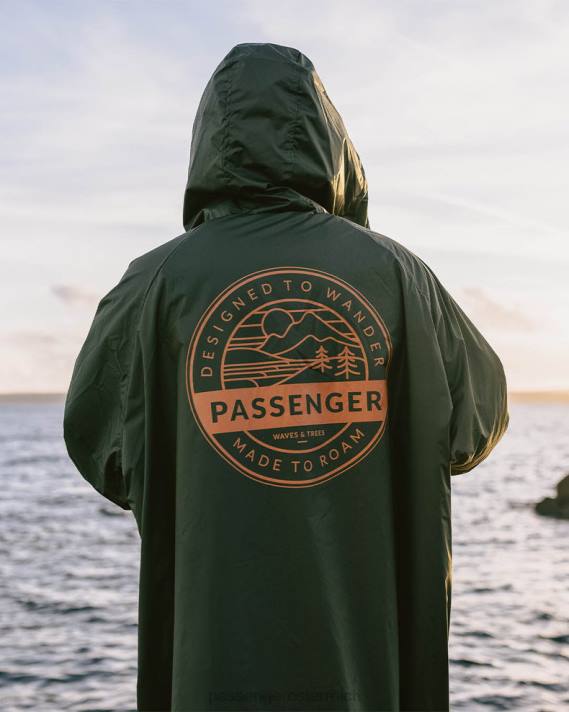 Passenger Männer Waves recycelter Sherpa-gefütterter Wickelmantel in Khaki 0BP25 Kleidung khaki