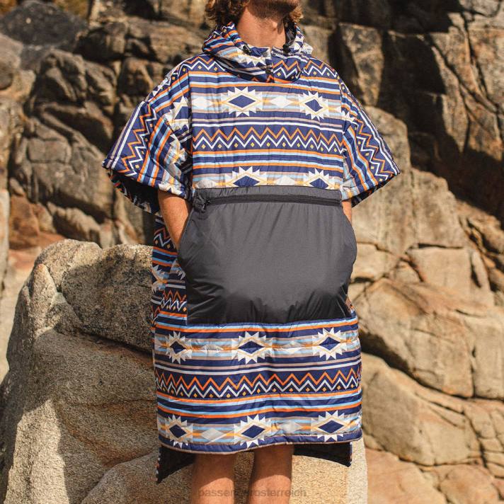 Passenger Männer Wilder, recycelter, isolierter Pullover-Wickelmantel, Stargazer Navy 0BP222 Kleidung Marine