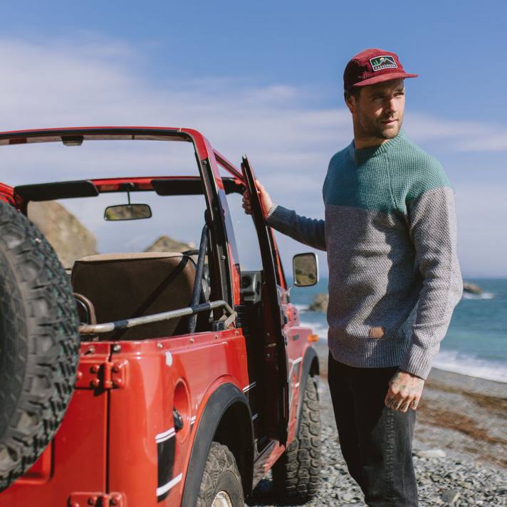 Passenger Männer Davis-Strickpullover in Sturmgrün/Graumeliert 0BP2209 Kleidung Grün