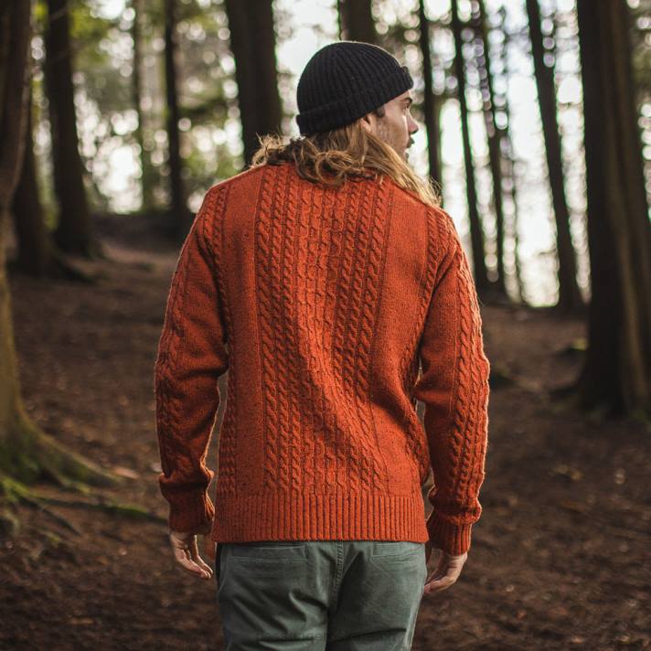 Passenger Männer Drifter Strickpullover Picante Orange 0BP2211 Kleidung orange