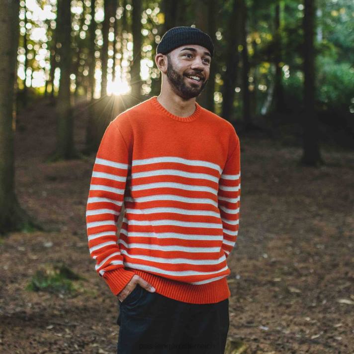 Passenger Männer Espen-Strickpullover Picante Orange 0BP2213 Kleidung orange