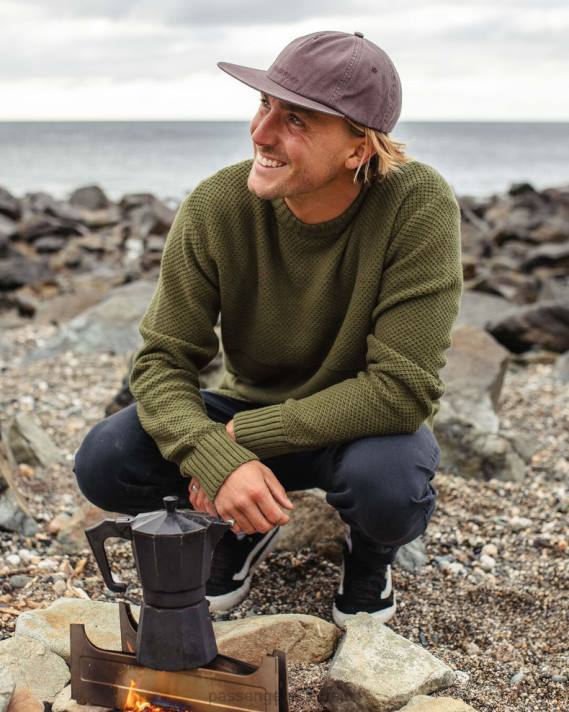 Passenger Männer Swell Strickpullover Khaki 0BP2198 Kleidung khaki