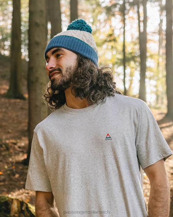 Passenger Männer Klassisches Logo-T-Shirt aus recycelter Baumwolle in mittelgrau meliert 0BP2354 Kleidung grau