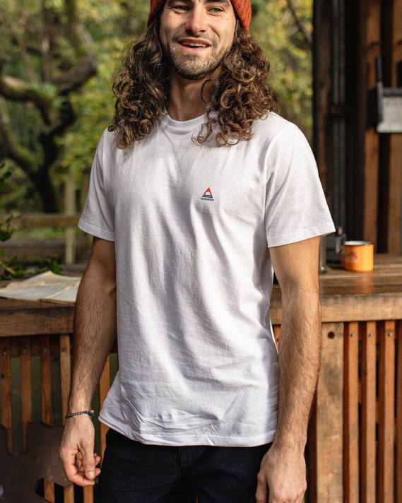 Passenger Männer Klassisches T-Shirt aus recycelter Baumwolle mit Logo in Weiß 0BP2342 Kleidung Weiß