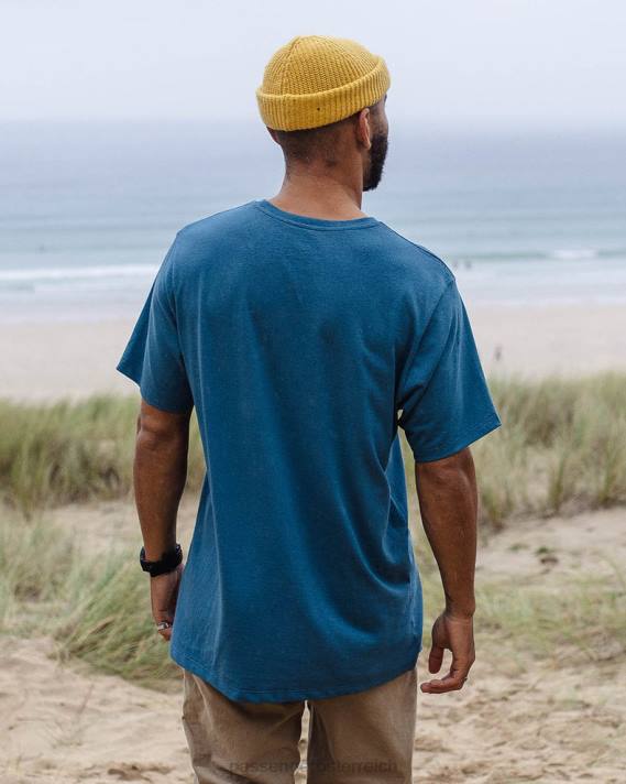 Passenger Männer Lost Road T-Shirt aus recycelter Baumwolle, blauer Stahl 0BP2358 Kleidung Blau