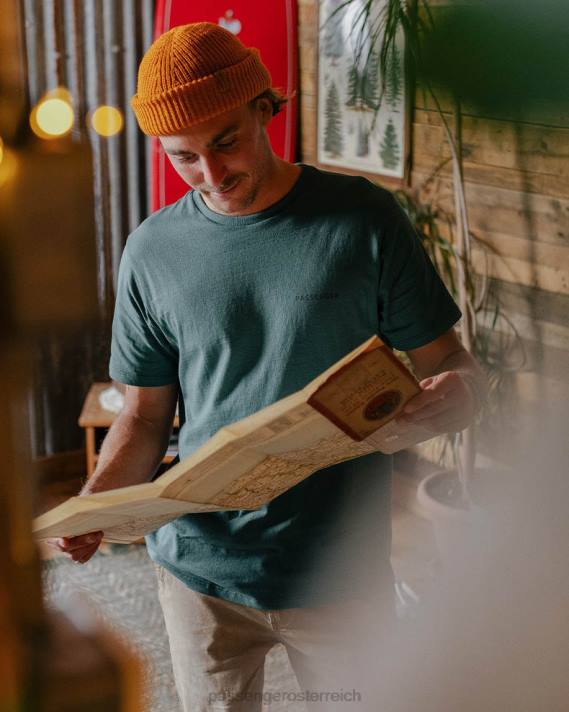 Passenger Männer Made to Roam T-Shirt aus recycelter Baumwolle Deep Ocean 0BP2369 Kleidung Ozean