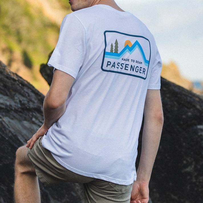 Passenger Männer Made to Roam T-Shirt aus recycelter Baumwolle in Weiß 0BP2376 Kleidung Weiß