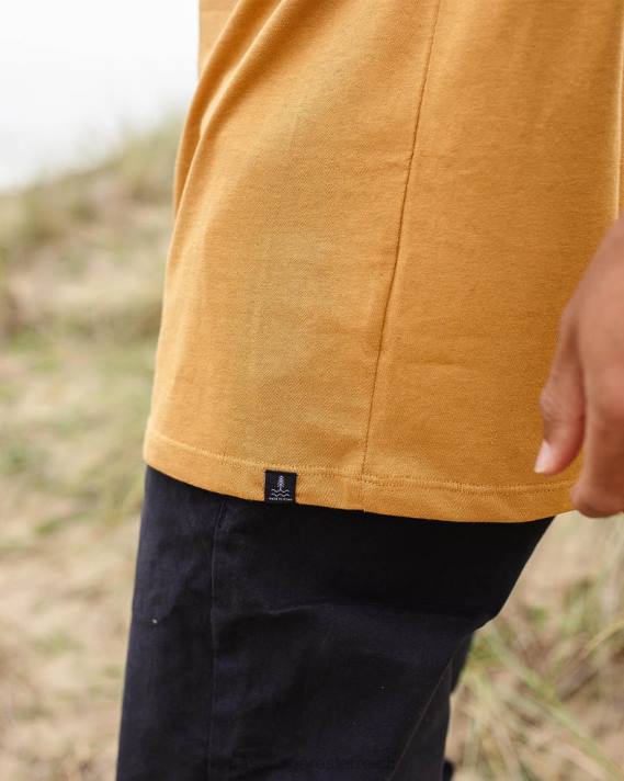 Passenger Männer Made to Roam T-Shirt aus recycelter Baumwolle in staubigem Ocker 0BP2360 Kleidung Ocker