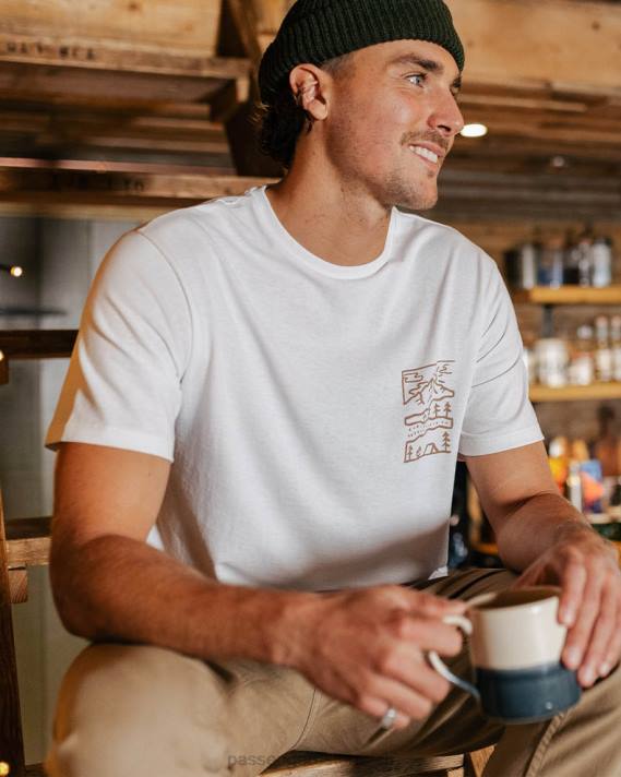 Passenger Männer Natur-T-Shirt aus recycelter Baumwolle, weiß 0BP2361 Kleidung Weiß