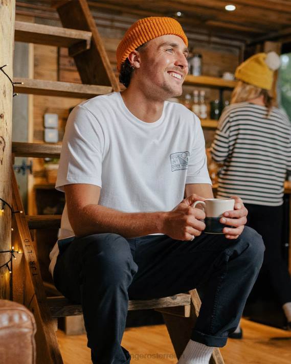 Passenger Männer nirgendwo gebundenes T-Shirt aus recycelter Baumwolle in Weiß 0BP2347 Kleidung Weiß