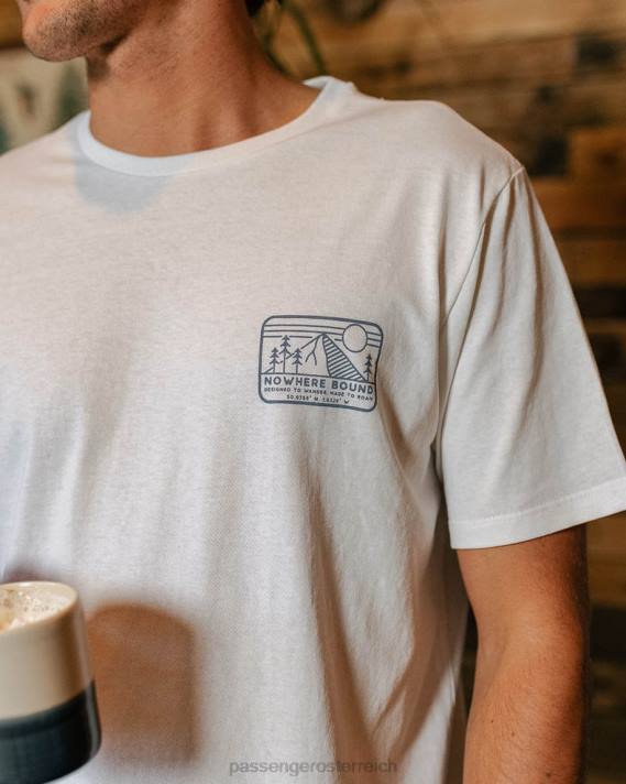 Passenger Männer nirgendwo gebundenes T-Shirt aus recycelter Baumwolle in Weiß 0BP2347 Kleidung Weiß