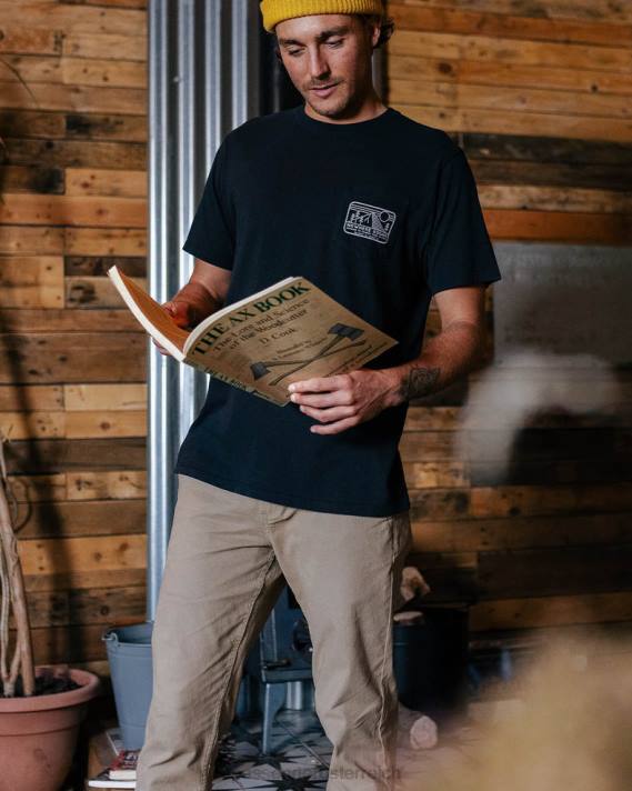 Passenger Männer nirgendwo gebundenes Taschen-T-Shirt schwarz 0BP2364 Kleidung Schwarz