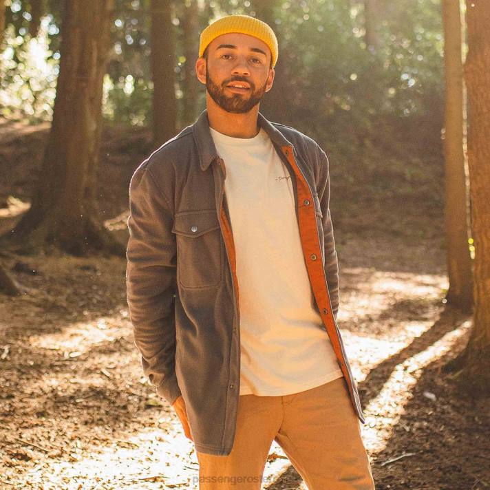 Passenger Männer Ahorn-Shirt aus recyceltem Polarfleece Turbulence Grey 0BP258 Kleidung grau