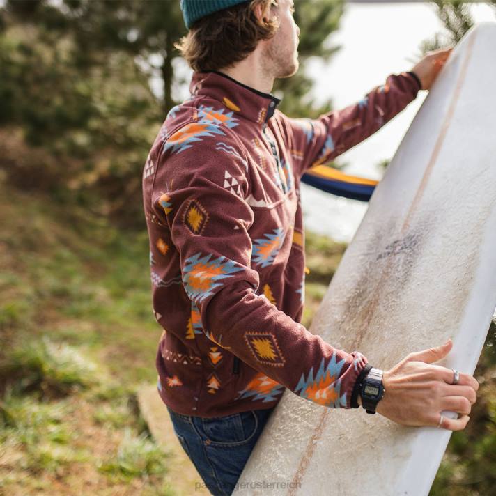 Passenger Männer Canyon-Pullover aus recyceltem Polarfleece, Russet Drifter 0BP272 Kleidung rostrot