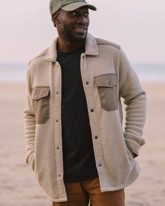 Passenger Männer Fichte recyceltes Sherpa-Fleece-Shirt Haferflocken 0BP256 Kleidung Haferflocken