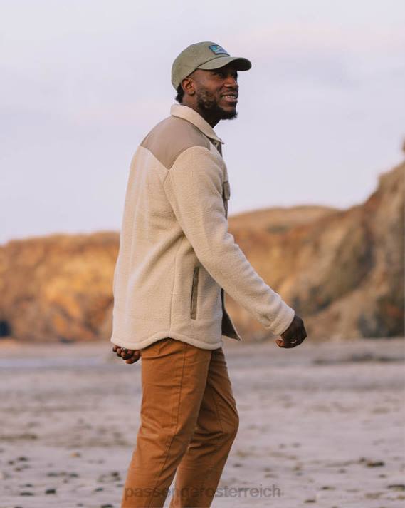 Passenger Männer Fichte recyceltes Sherpa-Fleece-Shirt Haferflocken 0BP256 Kleidung Haferflocken