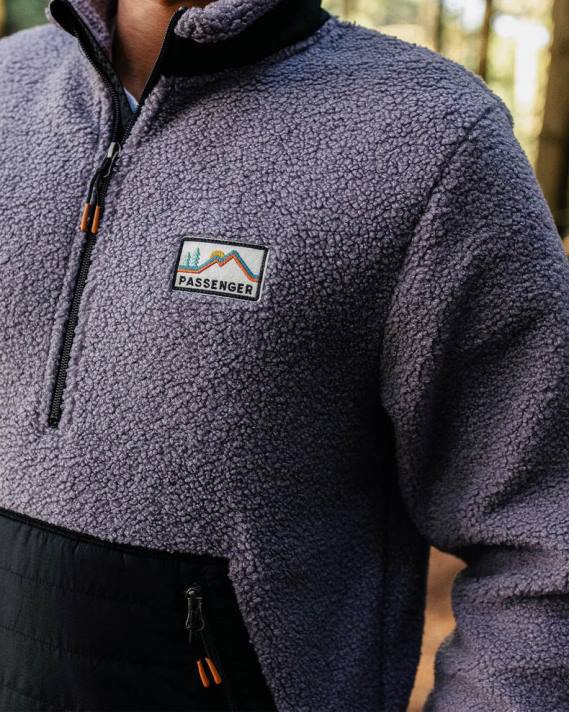 Passenger Männer Oceanside recyceltes Sherpa-Fleece mit Polarfutter, staubiges Flieder 0BP240 Kleidung lila