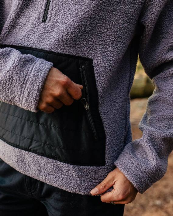 Passenger Männer Oceanside recyceltes Sherpa-Fleece mit Polarfutter, staubiges Flieder 0BP240 Kleidung lila