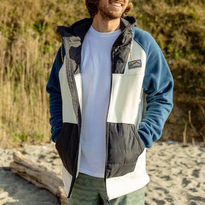 Passenger Männer Reiher aus recyceltem Polar-Fleece mit durchgehendem Reißverschluss aus Holz 0BP264 Kleidung Reiher