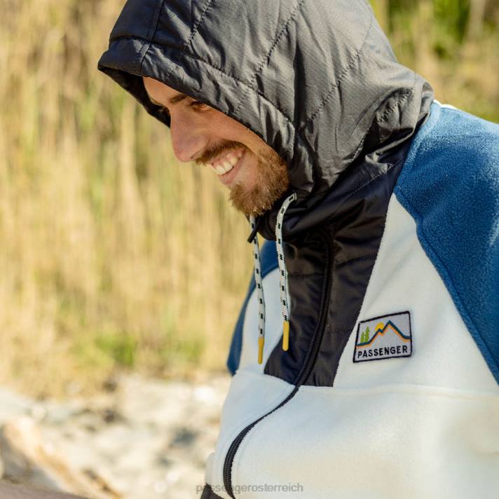 Passenger Männer Reiher aus recyceltem Polar-Fleece mit durchgehendem Reißverschluss aus Holz 0BP264 Kleidung Reiher