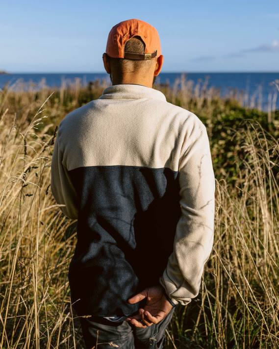 Passenger Männer Set aus recyceltem Polar-Fleece mit 1/4-Reißverschluss, Haferflocken 0BP252 Kleidung Haferflocken