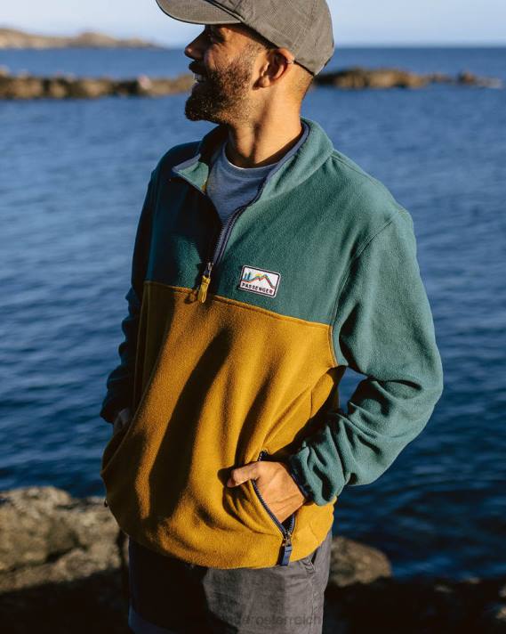 Passenger Männer Set aus recyceltem Polarfleece mit 1/4-Reißverschluss Deep Ocean 0BP273 Kleidung Ozean