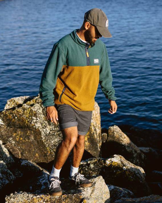 Passenger Männer Set aus recyceltem Polarfleece mit 1/4-Reißverschluss Deep Ocean 0BP273 Kleidung Ozean