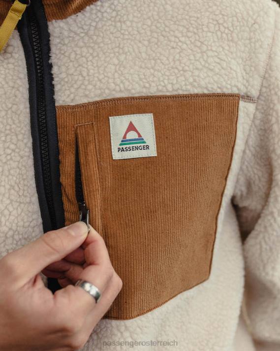 Passenger Männer Trekker recyceltes, hochfloriges Sherpa-Fleece, warmes Elfenbein 0BP224 Kleidung Elfenbein