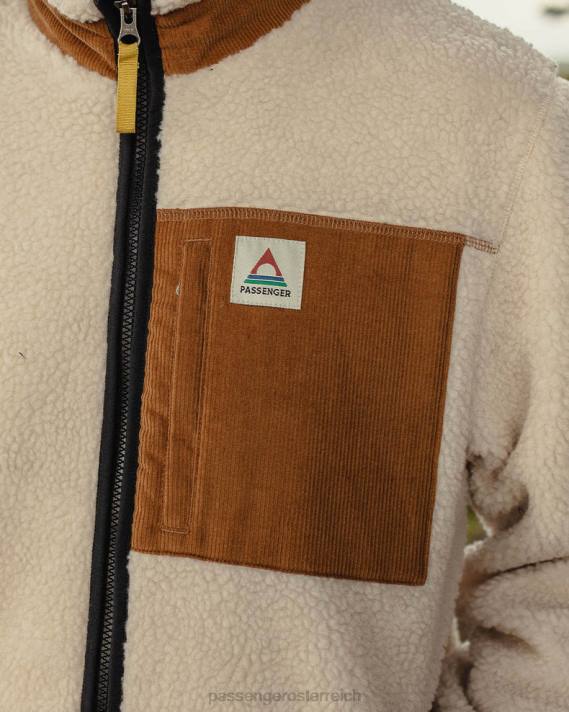 Passenger Männer Trekker recyceltes, hochfloriges Sherpa-Fleece, warmes Elfenbein 0BP224 Kleidung Elfenbein