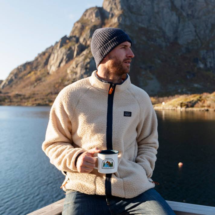 Passenger Männer Tripper Full Zip recyceltes Sherpa-Fleece Haferflocken 0BP232 Kleidung Haferflocken