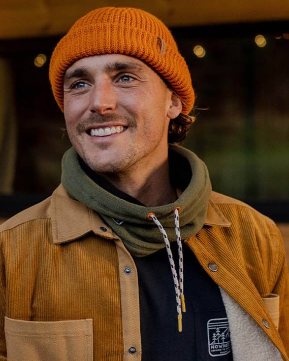 Passenger Männer Tor-Snood aus recyceltem Polarfleece, Khaki 0BP2396 Kopfbedeckung khaki