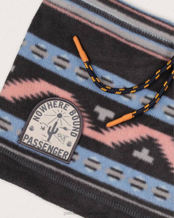 Passenger Männer Tor-Snood aus recyceltem Polarfleece, tiefes Marineblau, Vintage-Geo 0BP2420 Kopfbedeckung Marine