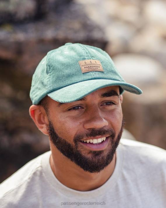 Passenger Männer Canopy Snapback-Kappe aus recyceltem Cord Deep Sea 0BP2455 Kopfbedeckung Meer