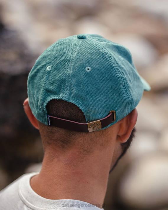 Passenger Männer Canopy Snapback-Kappe aus recyceltem Cord Deep Sea 0BP2455 Kopfbedeckung Meer