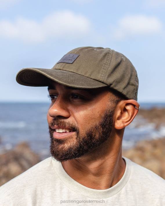 Passenger Männer Canopy-Snapback-Kappe aus recycelter Baumwolle in Khaki 0BP2454 Kopfbedeckung khaki
