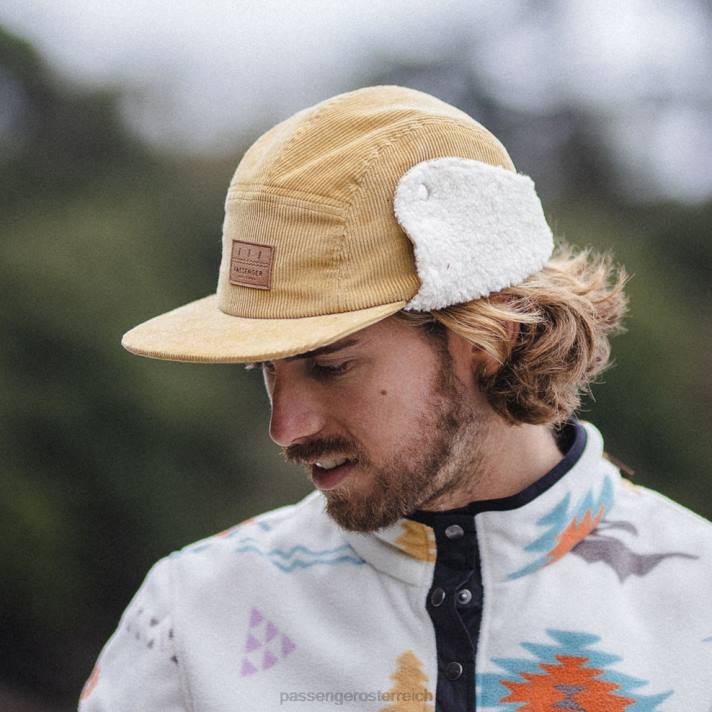 Passenger Männer Cord-Tagesmütze mit Sherpa-Futter, sandbraun 0BP2463 Kopfbedeckung braun