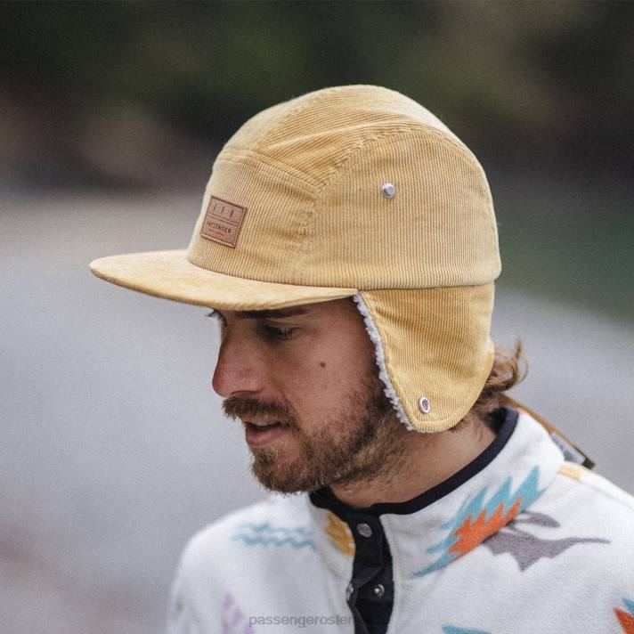 Passenger Männer Cord-Tagesmütze mit Sherpa-Futter, sandbraun 0BP2463 Kopfbedeckung braun