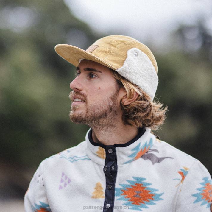 Passenger Männer Cord-Tagesmütze mit Sherpa-Futter, sandbraun 0BP2463 Kopfbedeckung braun