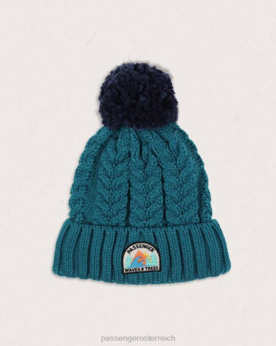 Passenger Männer Drifter-Fleece-gefütterte, recycelte Bommelmütze in der Farbe Fichte 0BP2427 Kopfbedeckung Fichte