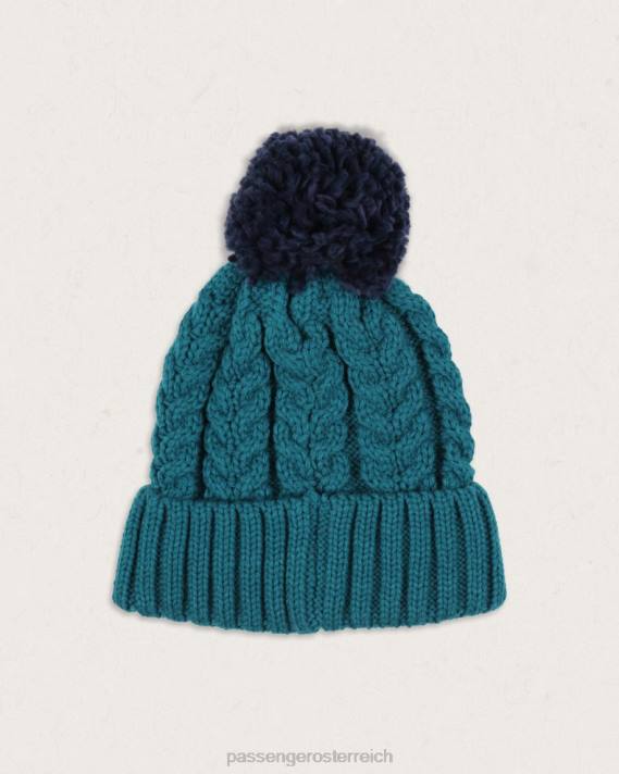 Passenger Männer Drifter-Fleece-gefütterte, recycelte Bommelmütze in der Farbe Fichte 0BP2427 Kopfbedeckung Fichte