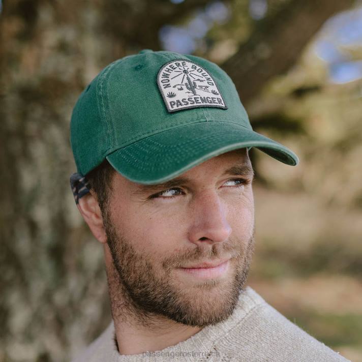 Passenger Männer Hazy-Snapback-Kappe aus recycelter Baumwolle, dunkles Efeu 0BP2446 Kopfbedeckung Efeu