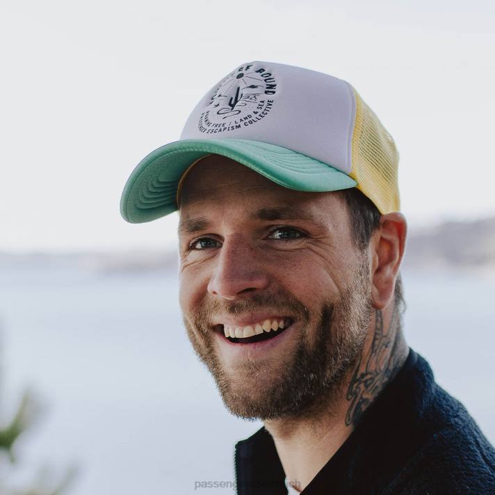 Passenger Männer Land & Sea Snapback Trucker Cap Meeresschaumgrün 0BP2457 Kopfbedeckung Grün