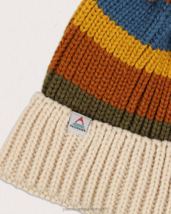 Passenger Männer Summit recycelte Bommelmütze in gebrochenem Weiß 0BP2410 Kopfbedeckung Weiß