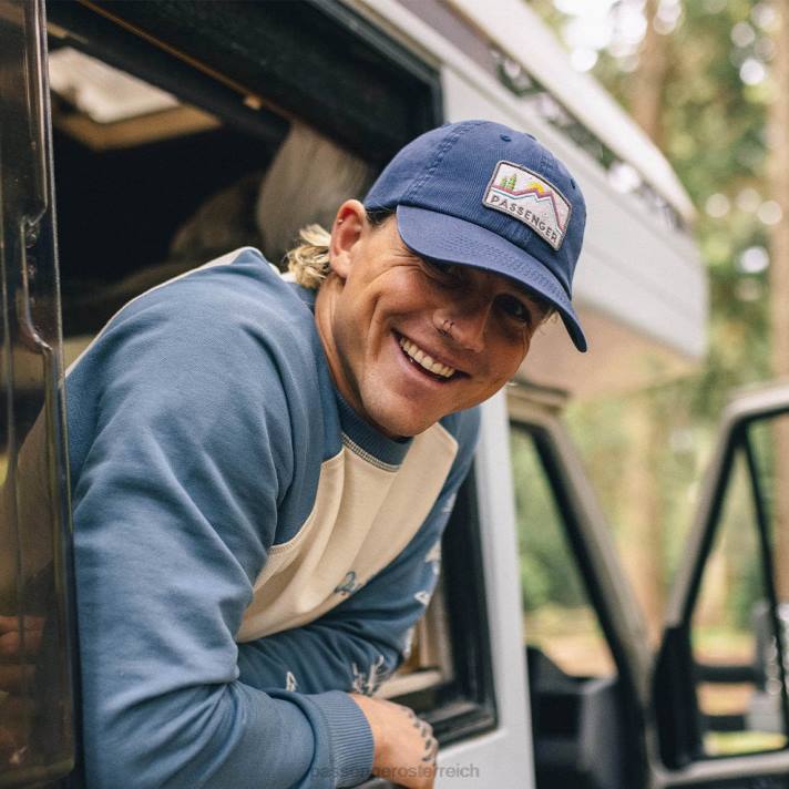 Passenger Männer Tristate-Snapback-Kappe aus recycelter Baumwolle in Ensignblau 0BP2471 Kopfbedeckung Blau