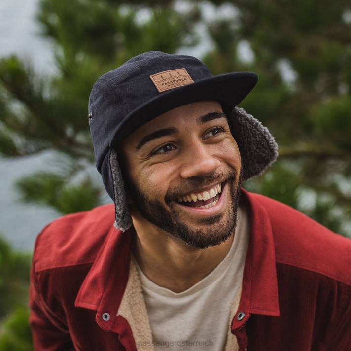 Passenger Männer Twill-Tagesmütze mit Sherpa-Futter, schwarz verblasst 0BP2462 Kopfbedeckung Schwarz