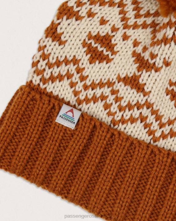 Passenger Männer West Coast recycelte Bommelmütze in glasiertem Ingwer 0BP2428 Kopfbedeckung glasiert