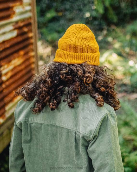 Passenger Männer Compass recycelte Mütze senfgelb 0BP2384 Kopfbedeckung Gelb