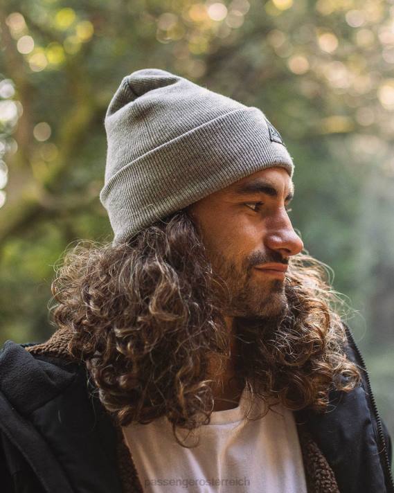 Passenger Männer Core recycelte High-Top-Mütze in Graumeliert 0BP2397 Kopfbedeckung grau