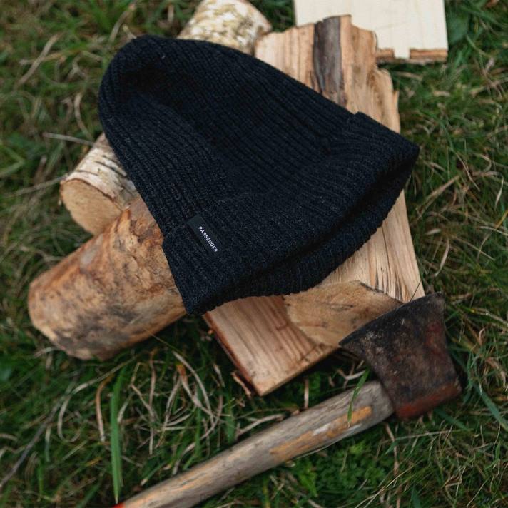 Passenger Männer Kompassmütze in verblasstem Schwarz 0BP2433 Kopfbedeckung Schwarz